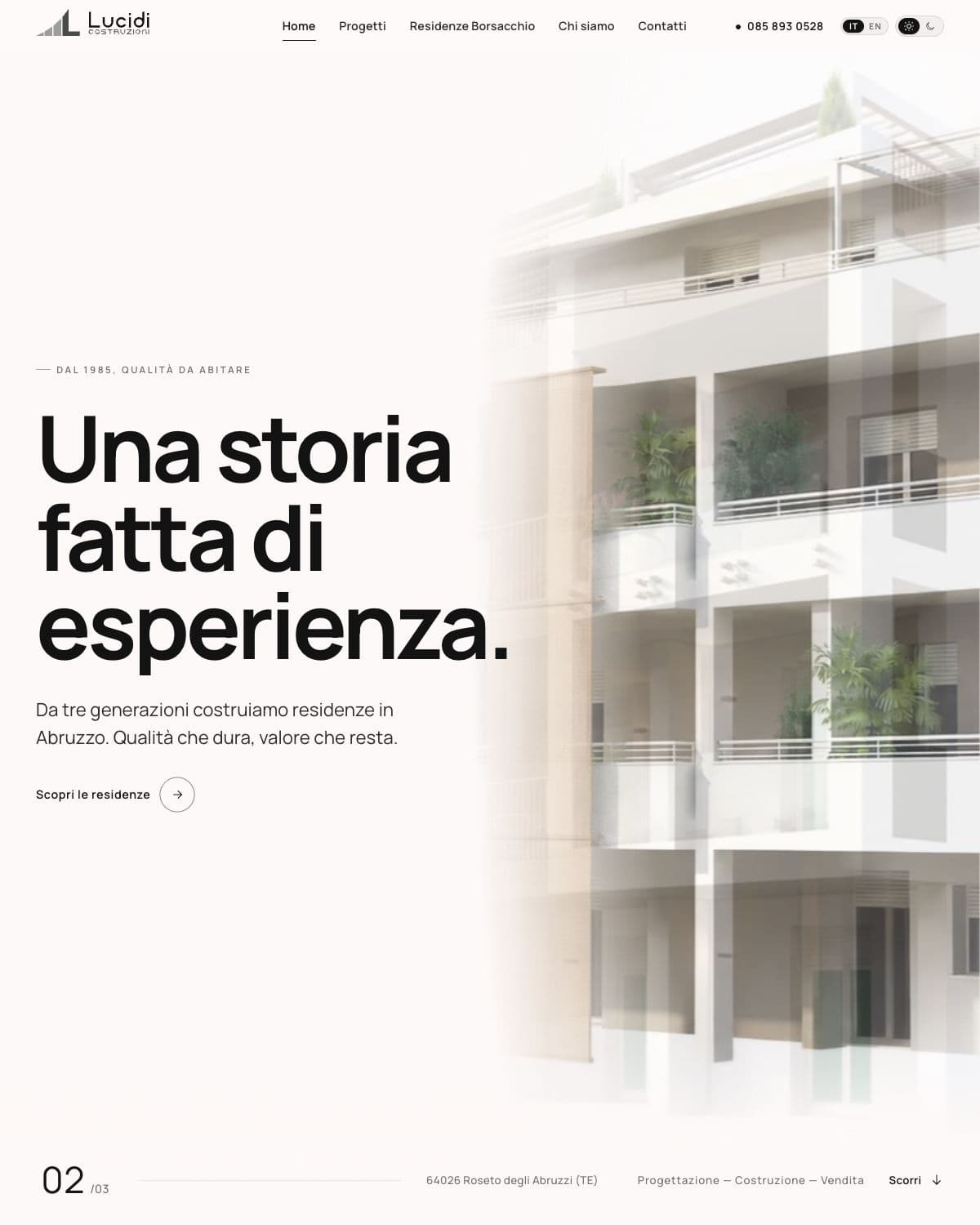 Lucidi Costruzioni — website / live