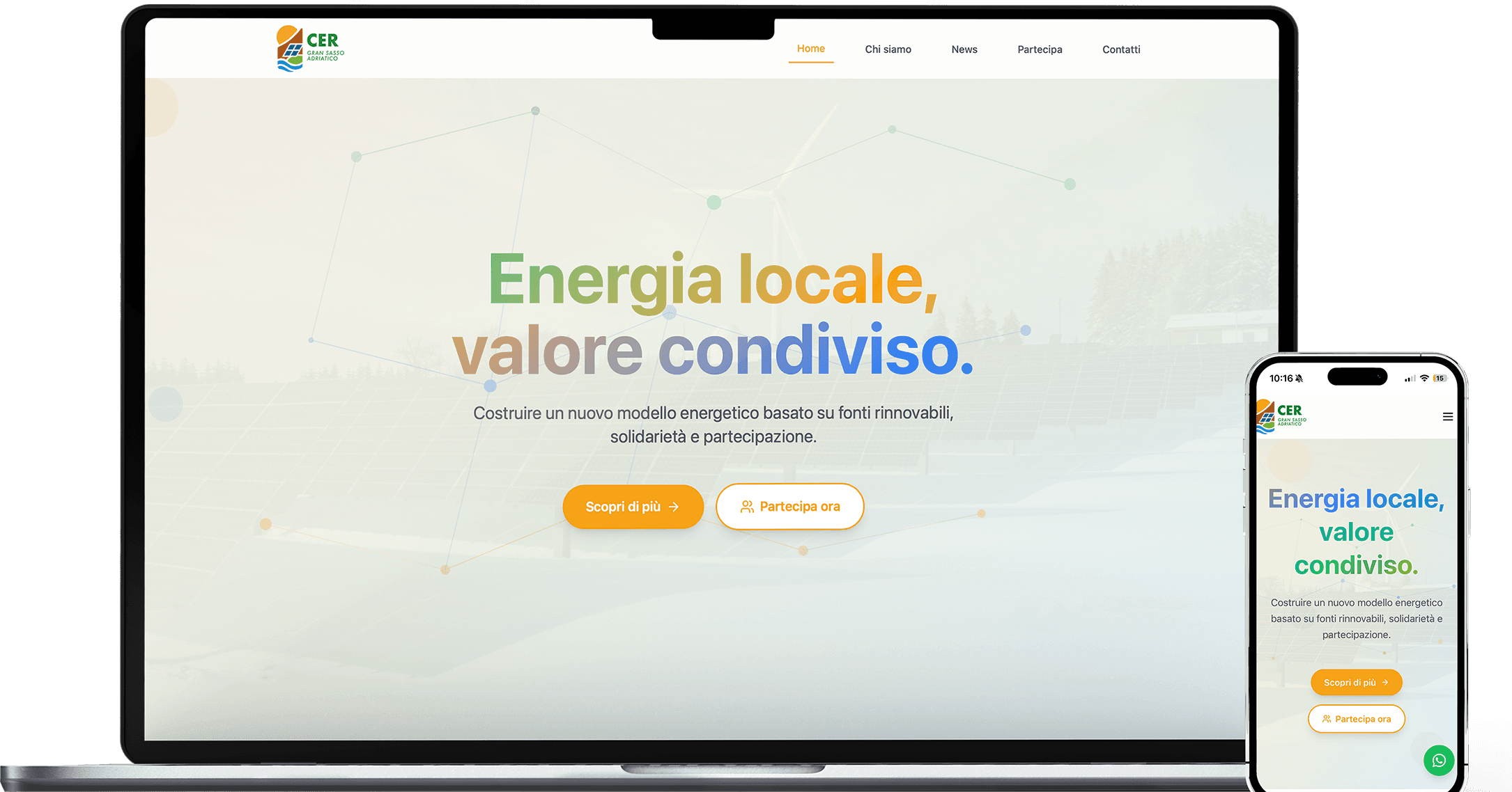 CER Gran Sasso Adriatico — sito web realizzato da trama